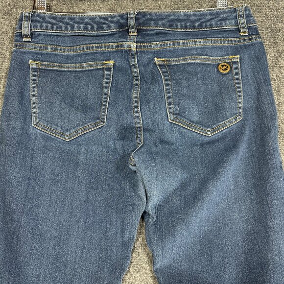 Michael Kors Jeans Womens 6 Skinny Medium  Wash Cotton Stretch Zip Pockets - Picture 8 of 9